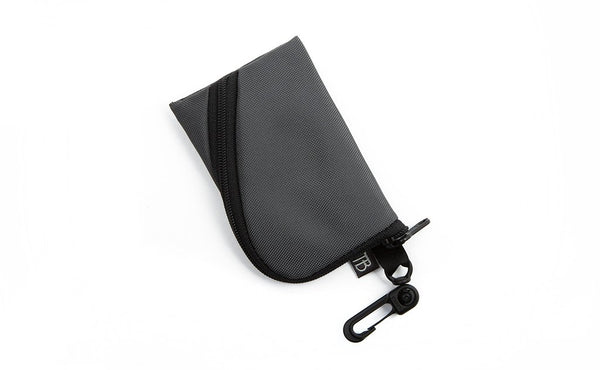 A Super Mini Ghost Whale Pouch in Nebulous Grey (dark grey).